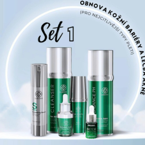 Set 1 - obnova kožní bariéry a léčba akné (pro nejcitlivější typy pleti)