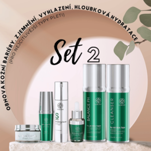 Set 2 - obnova kožní bariéry, zjemnění, vyhlazení, hloubková hydratace