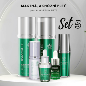 Set 5 - mastná, aknózní pleť (pro silnělší typy pleti)