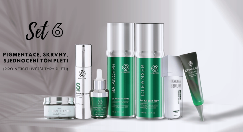 Set 6 - pigmentace, skrvny, sjednocení tón pleti (i pro citlivější pleti)